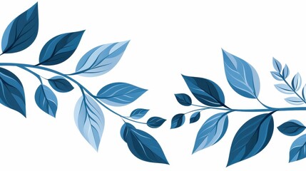 A minimalist leafy graphic design, perfect for modern aesthetics, featuring bright greens on a crisp white backdrop.