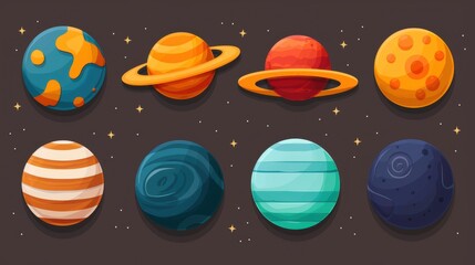 Explore the diverse planets of our solar system through striking visual representations of these celestial bodies.