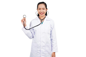 Female doctor isolated transparent