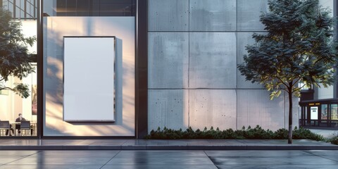 Blank Billboard on Building