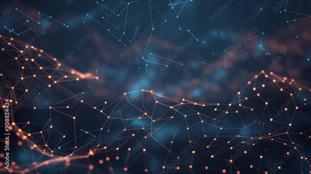 Poster abstract background featuring geometric shapes and lines in a dark color palette. the image conveys 