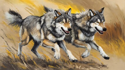 Running Wild: Impressionistic Wolves