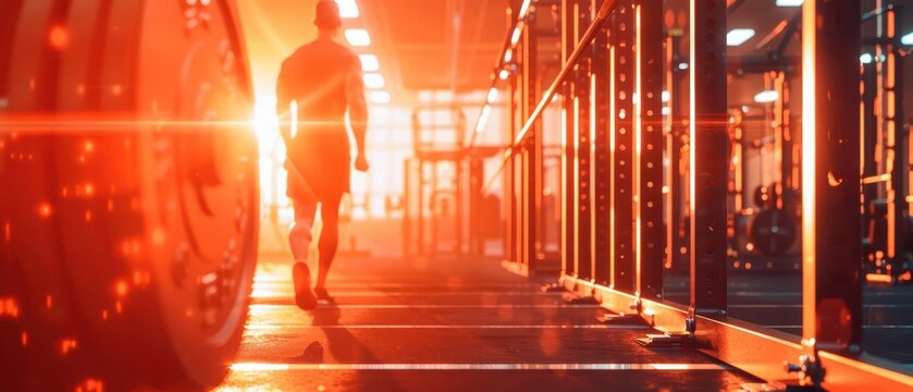 An ultramodern, supernatural scene, a regular exercise style health concept showcases individuals engaging in various physical activities