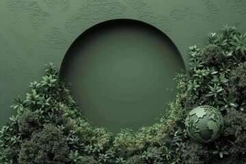 Collection of empty luxury card designs for Earth Day