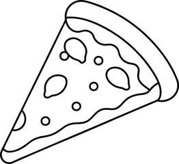 Delicious Pizza Vector Illustration: Perfect Slice of Flavor 