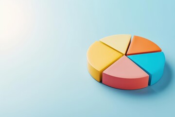 Obraz premium Customer segmentation concept illustrated through a vibrant pie chart