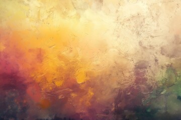 Obraz premium Abstract background with rough textured paint in muted colors of grey, blue, and green. The surface is damaged, with torn areas and a faded appearance.