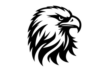 Obraz premium eagle head silhouette vector illustration - Generative AI