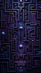Science and technology purple geometric stripe maze scene abstract graphic poster background