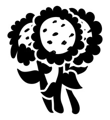 Sunflower vector silhouette illustration