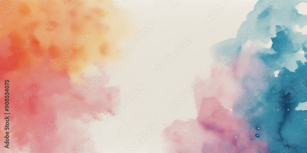 Aufkleber watercolor paper background with rough texture and vintage pattern. the surface has a wrinkled look 