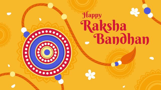 Raksha Bandhan Motion Graphics Wish Card (English).