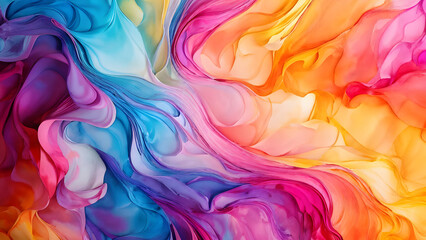 abstract colorful wavy layered paper background, colorful abstract psychedelic liquid and fluid background pattern, Abstract colorful background, Rainbow blurred texture, bright Abstract watercolor