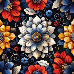 Floral Pattern in Vibrant Colors