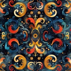 Watercolor Baroque Ornament
