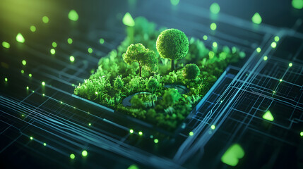 Futuristic Virtual Ecosystem Monitoring with Holographic Data Visualization