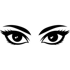 Eyes silhouette vector illustration