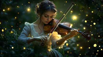 Fototapeta premium Enchanted Violinist