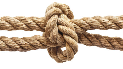 Fototapeta premium Isolated line rope knot PNG on transparent background