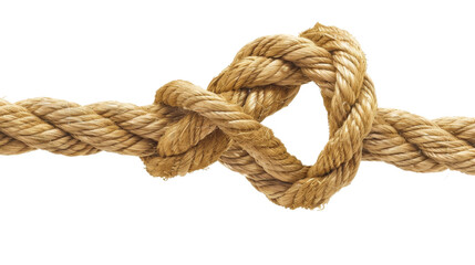 Fototapeta premium Isolated line rope knot PNG on transparent background