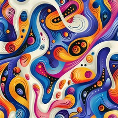 Abstract Swirling Colorful Pattern