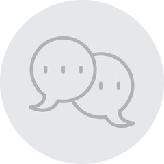 Comment Vector Line Grey Circle Grey