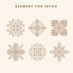ornament simple for tattoos element
