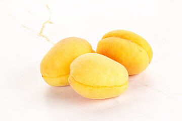 Ripe sweet juicy apricot heap