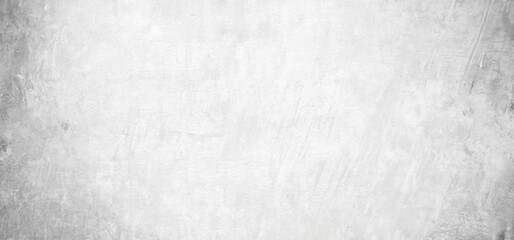 White and Grey Concrete Wall Texture Background with Copy Space for Interior Design or Wallpaper