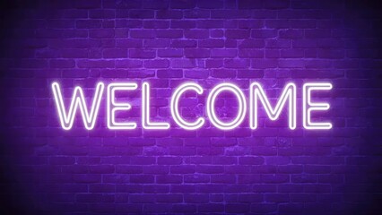 Obraz premium welcome Neon Sign
