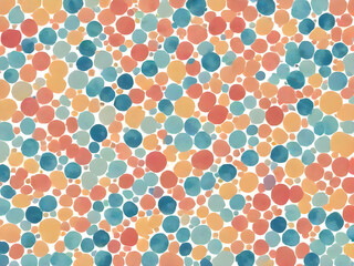 Watercolor irregular size wave dots non-intersecting background
