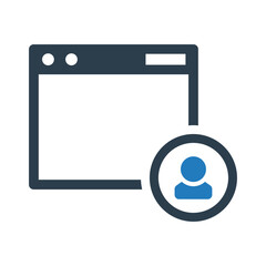 Fototapeta premium Browser user icon