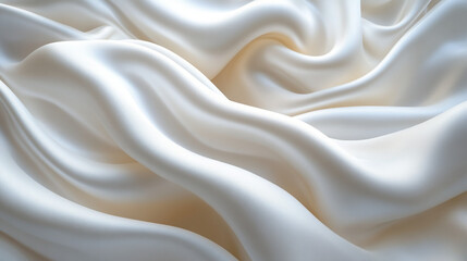 Obraz premium Smooth elegant black silk or satin luxury cloth wavy texture with copy space sophisticated, stylish, refined, glossy, rich, premium.