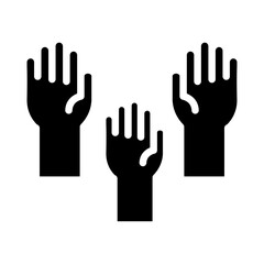 Voting Hand Vector Glyph Icon Design