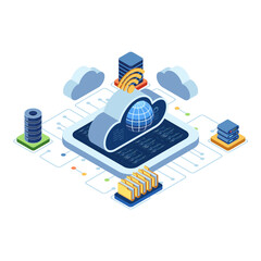 Isometric Cloud Computing with Global Network and Data Center