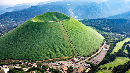Aerial View of Mt. Omuro at Summer Time in Izu, Japan 