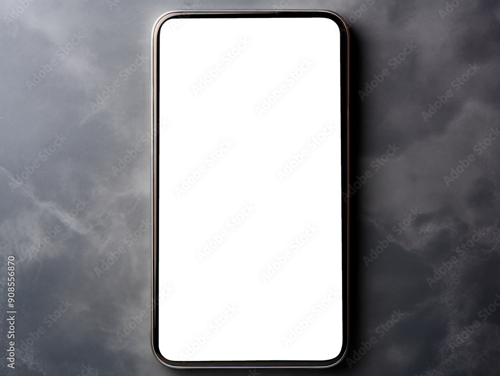 Poster smartphone mockup with empty screen against a textured dark background, for branding and design pres