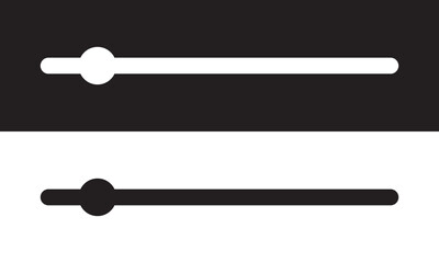 Brightness vector icon set in solid style.  Isolated on white and black background. EPS 10