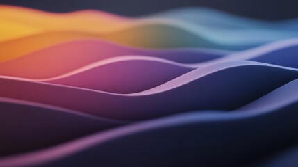 Fototapeta premium Abstract colorful waves flowing and overlapping.
