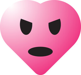 Hearth emotion icons for love or valentine concept