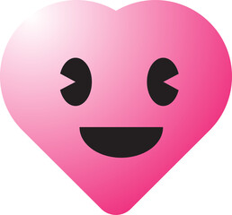 Hearth emotion icons for love or valentine concept