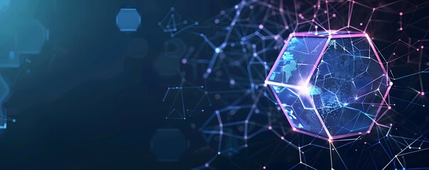 Obraz premium hexagon technology background