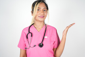 Smart, professional female doctor thinking, taking decision or choice