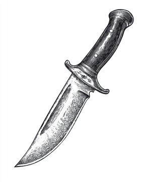 recommend clip art: Black and white Vintage engraved art of a utility knife isolated on white background, ink sketch illustration, simple vector art design, highly detailed line art, high contrasty. 