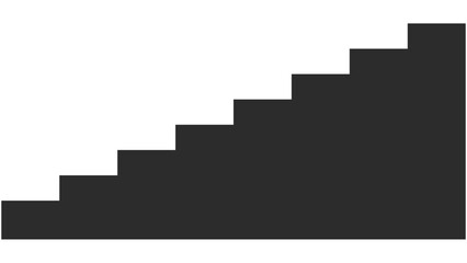 Fototapeta premium the steps up on the staircase to achieve the goal. Staircase symbol of the way to succeed. Vector illustration.