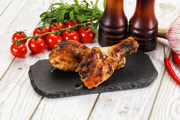 Grilled chicken leg drumstick barbecue