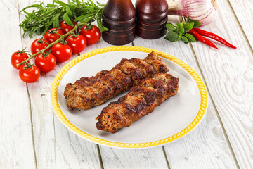 Chicken kebab minced meat and spices