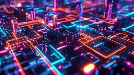 Obraz premium Abstract line background light purple pink modern cyberpunk background background.