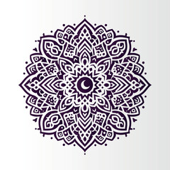 Ornamental mandala arabesque floral pattern islamic east style