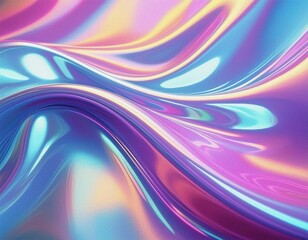 Fototapeta premium Holographic Foil Texture Background: 90s Vaporwave Aesthetic